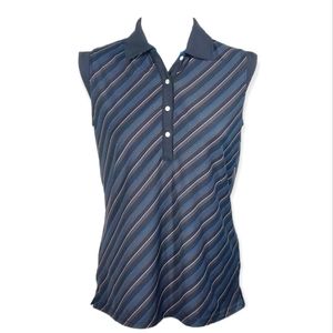 TOMMY ARMOUR Dri Logic Golf Polo Sleeveless Black pink and blue  size sm…
